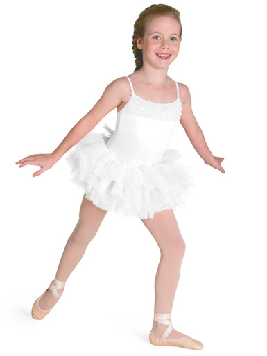 Bloch White Desdemona Tutu Leotard Pink Princess 