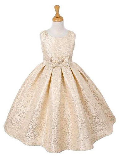 champagne jacquard dress Champagne Floral Jacquard Mini Dress - Event Dresses