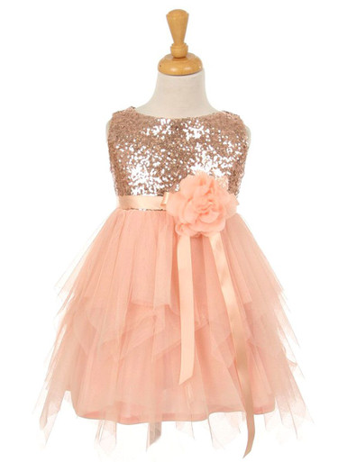 Blush Pink Sequin & Layered Tulle Dress - Size: 2 | Pink Princess