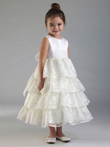 chinese dress ladies Mylène white tied layered lace mini dress main image 1
