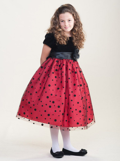 black white red polka dot dress Belle-Inspired In Polka Dots