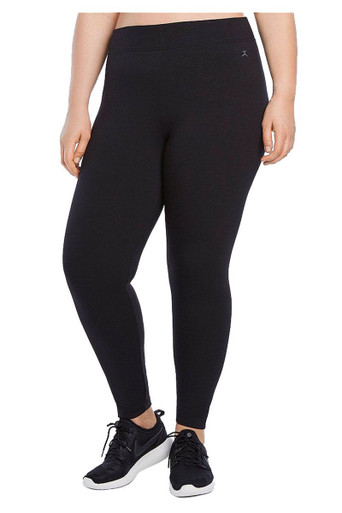 Danskin 2102 Womens' Black Essentials Ankle Legging - Pink Princess
