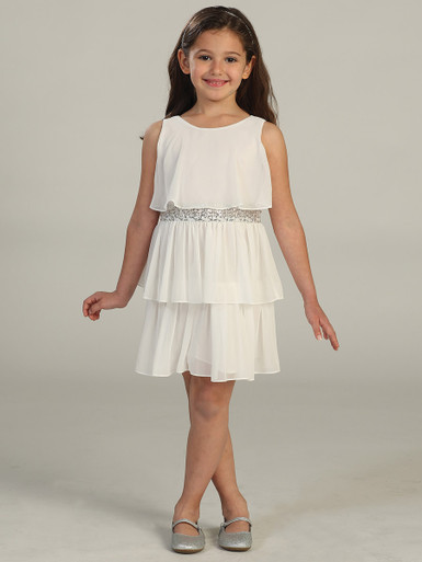 chinese dress ladies Phan Huy White Chiffon Layered Dress