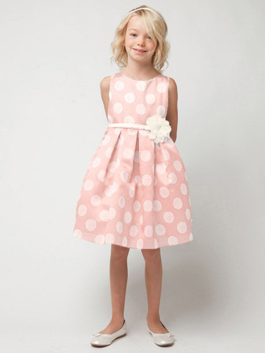 pink polka dot dress for 10 in doll Baby Doll Dress  Pink Polka Dot Corduroy  Once Upon A Little Dress