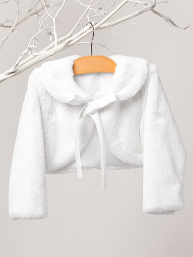White Ribbon Fur Jacket - Pink Princess