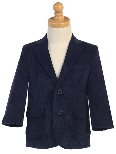 Boys Navy Corduroy Jacket- FINAL SALE - Pink Princess