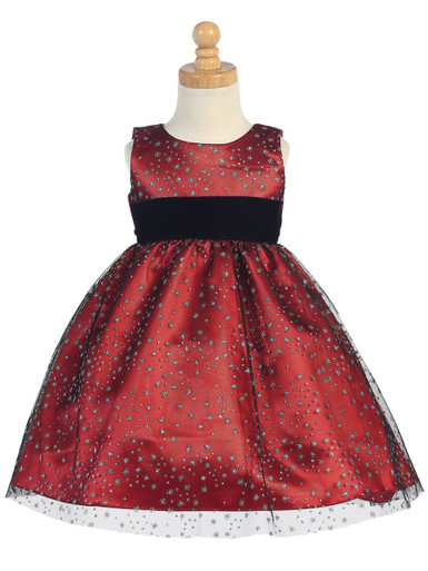 Red Glitter Tulle Holiday Dress - Pink Princess