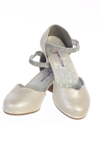 Gwen & Zoe Gz5502 Ivory High Heel Shoe W/ Rhinestone Strap - Size: 12 | Pink Princess Gwen & Zoe Gz5502 Ivory High Heel Shoe W/ Rhinestone Strap - Size: 12 | Pink Princess