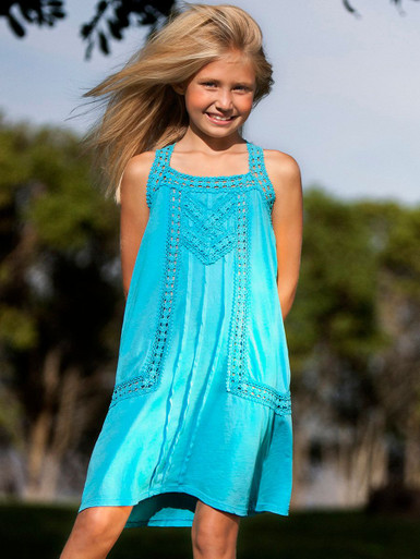 Ragdoll & Rockets Kate Aqua Lace Dress - Pink Princess Ragdoll & Rockets Kate Aqua Lace Dress - Pink Princess