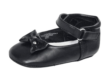 Black Infant Girls Bow Detailed Dress Shoes