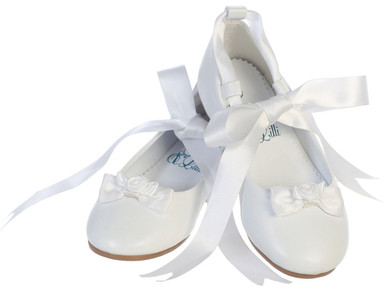 【PORTERNA】Number ribbon flat shoes white-ballerina-shoe-w-satin-