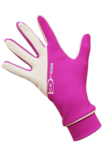 IceDress Two Color Thermal Figure Skating Gloves - Black & White (XS 13-15")