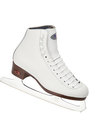 Riedell Ice Skates 113 White & Sparkle Violet Ladies Shoes - Pink Princess