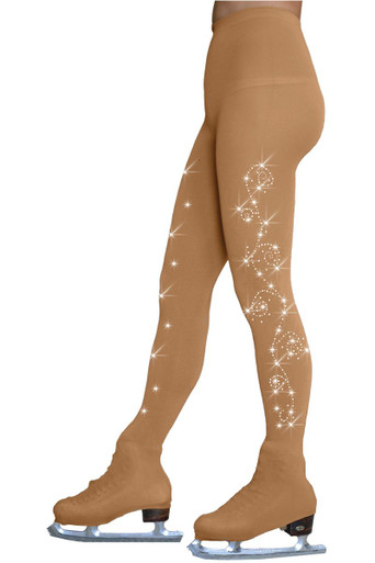 ChloeNoel TB8832-2Swirls Light Tan Over The Boot w/ Swirls On 2 Thighs