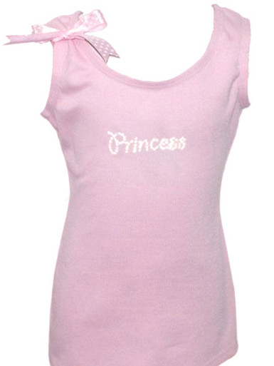Rhinestone Princess Pink Tank Top - Pink Princess