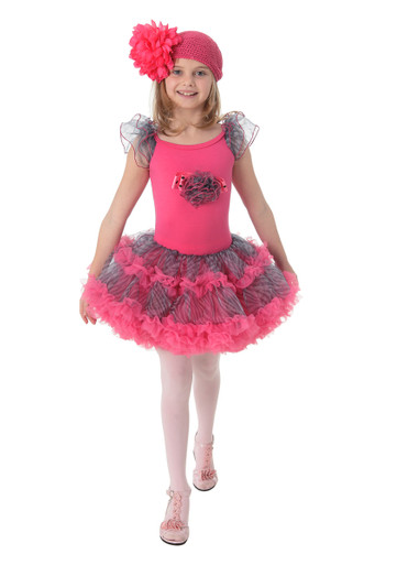 Zebra Hot Pink Petti Dress - Size: M (6) | Pink Princess