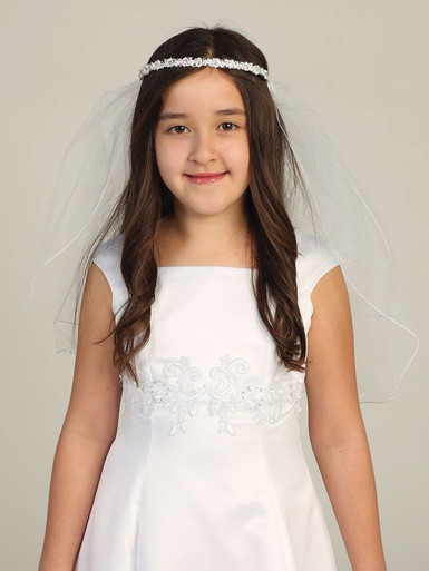 US Angels Communion Beaded Headband with Veil