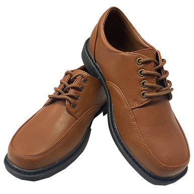 Boys Brown Lace Up Matte Dress Shoes - Size: 8T | Pink Princess