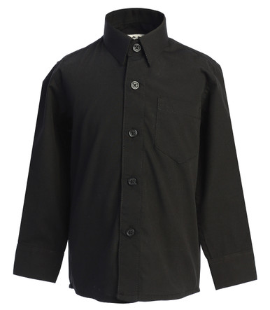 blue dress for baby girl Michael Kors 17132 Black Boy's Dress Shirt - Solid Broadcloth main image 1