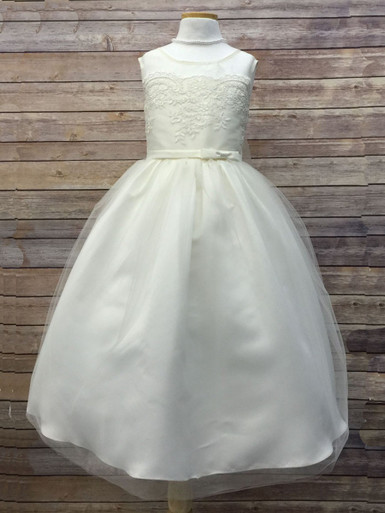 Ivory Tulle Illusion Scalloped Lace Top w/ Tulle Skirt - Pink Princess