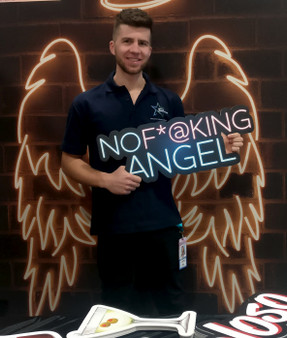 No F@cking Angel XL Prop Sign