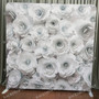 3D White Roses Backdrop Double Sided