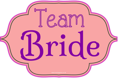 team bride photo props