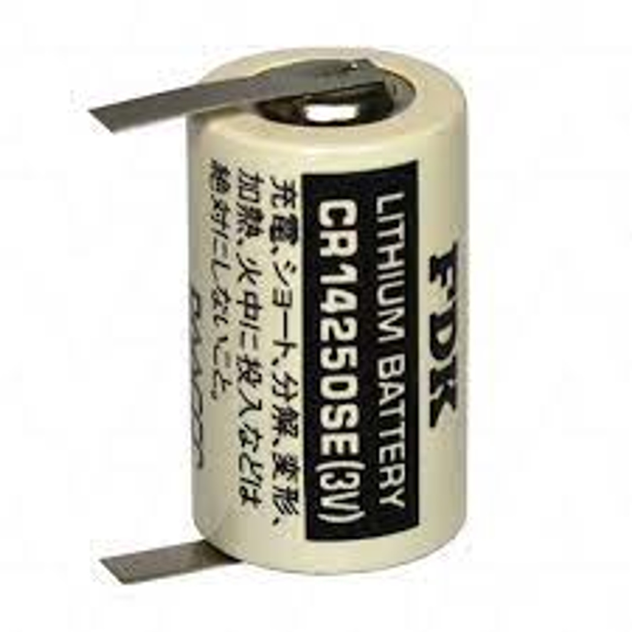 FDK Sanyo CR14250SE Battery - Solder Tabs - 3V 1/2 AA Laser Lithium Cell