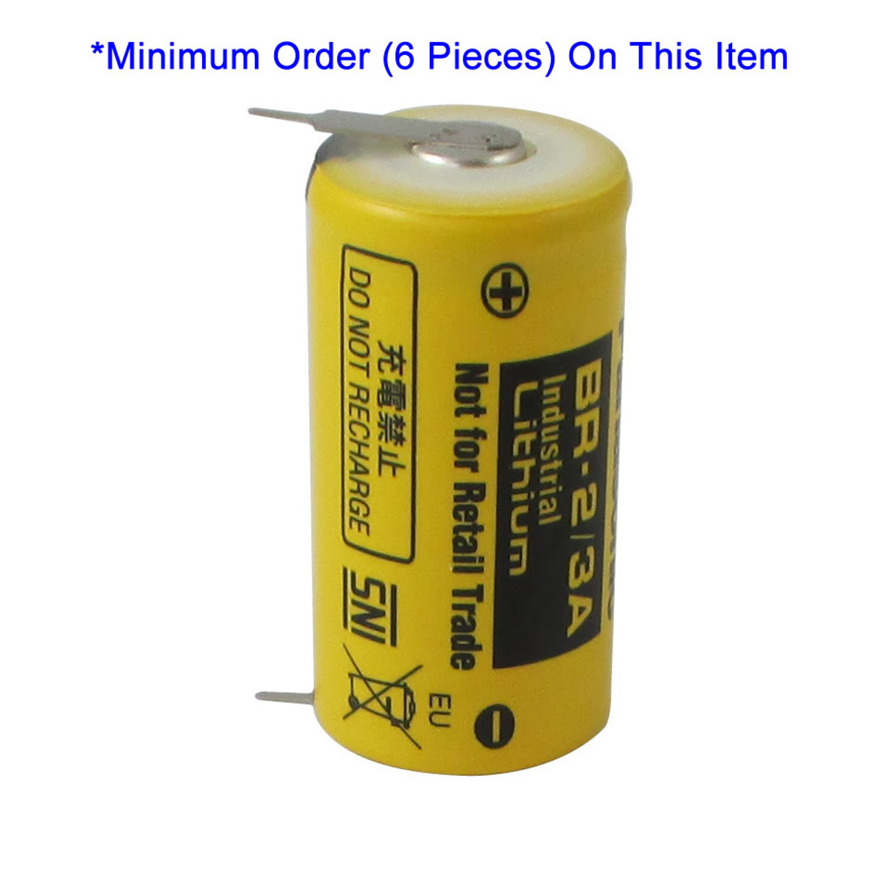 Panasonic BR-2/3AE5SP Battery - 3V Lithium 2/3 A with 2 Pins