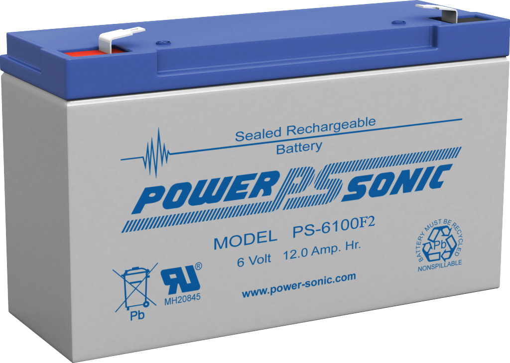 6 Volt 12.0 Ah Battery - Rhino SLA10-6/T25 Sealed Lead Acid Rechargeable