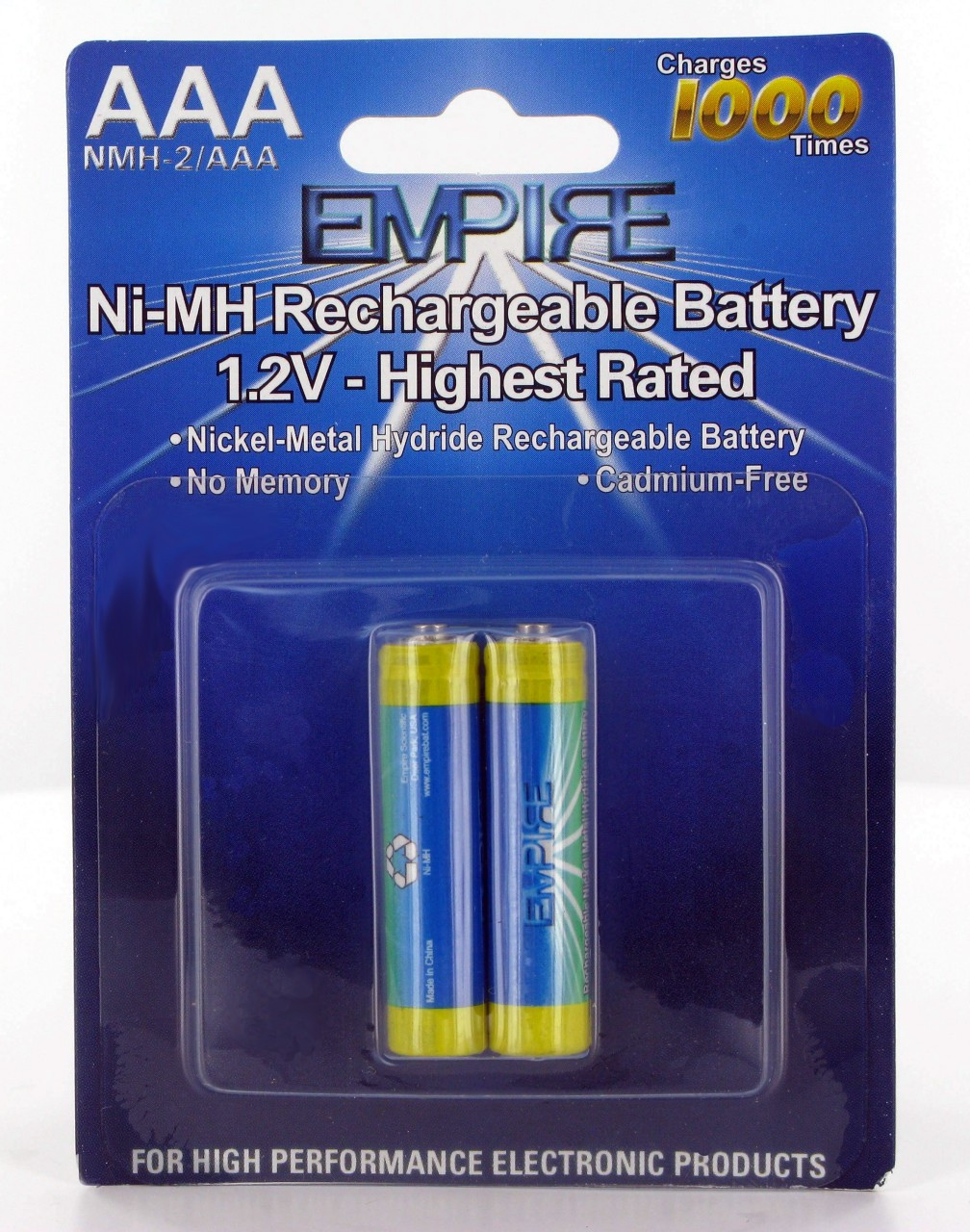 2 Pk AAA NiMH Rechargeable Batteries HHR4AHA