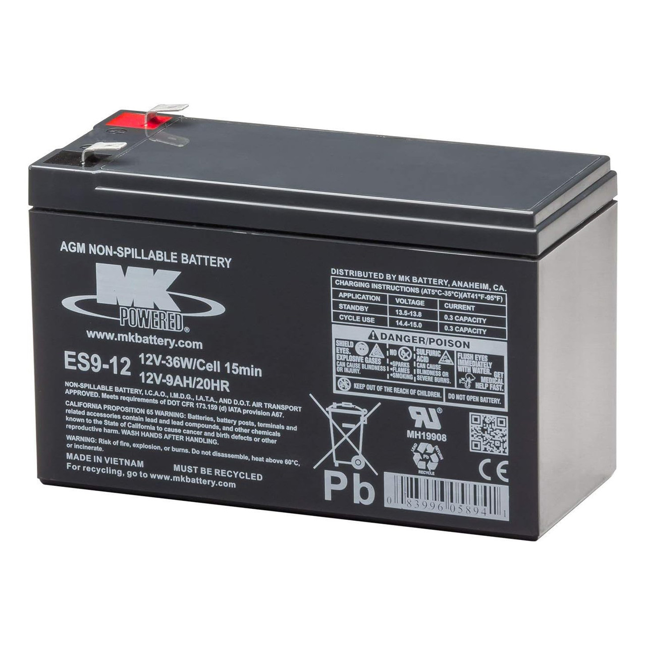 APC Back-UPS BK250B Battery - 12 Volt 9.0 Ah