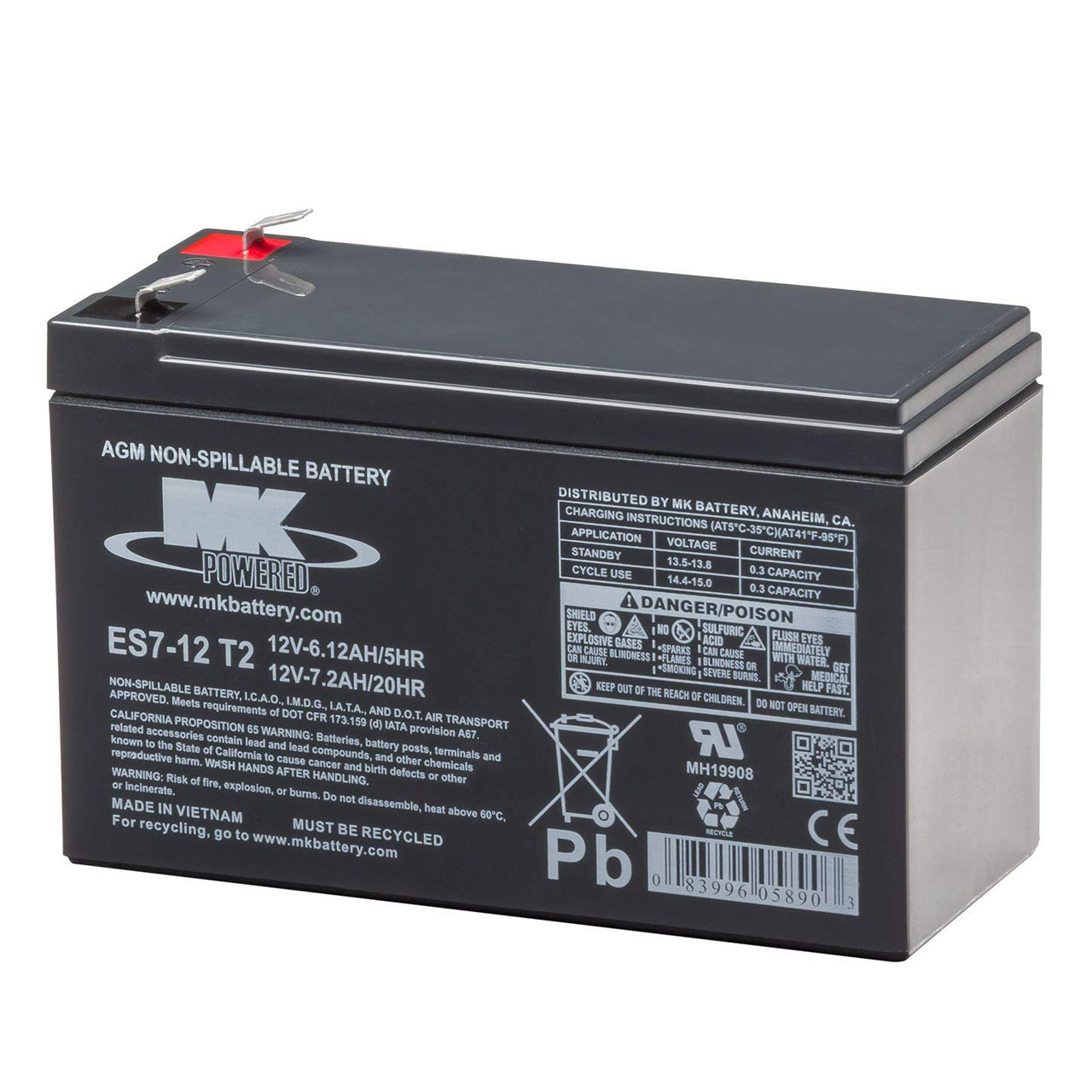 APC Back-UPS BK500 Battery - 12 Volt 7.0 Ah