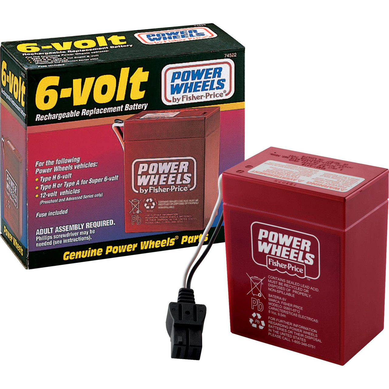 6 volt power wheels battery