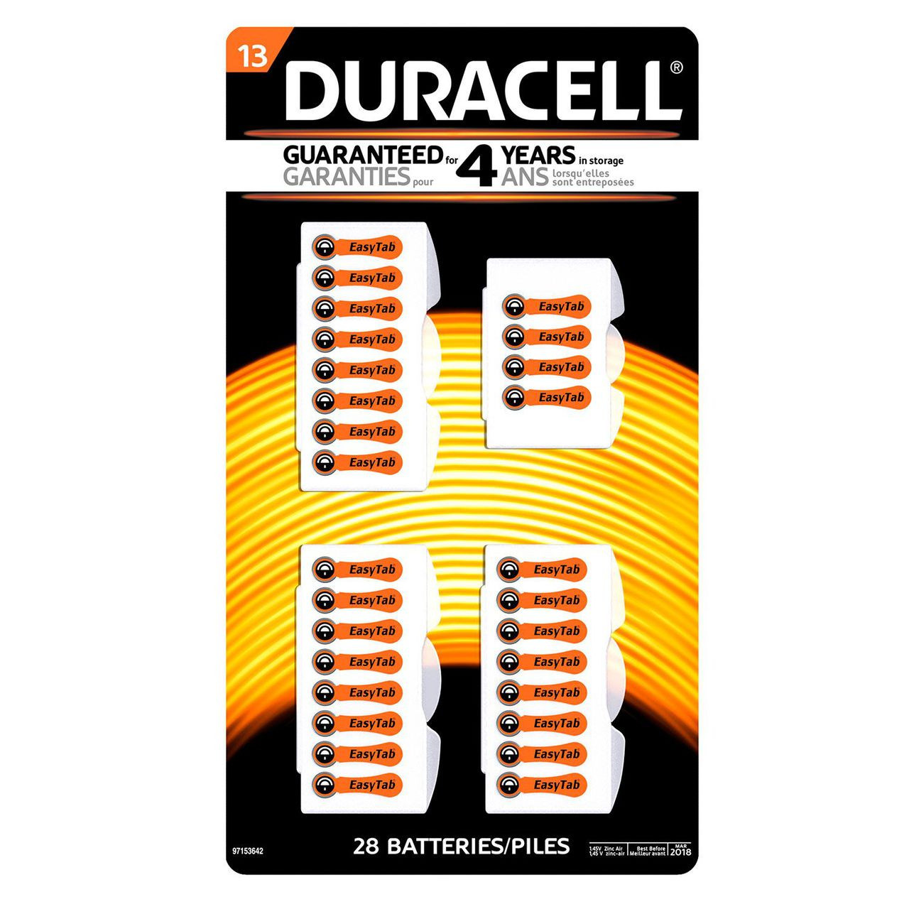 Duracell Size 13 Hearing Aid Batteries (32 Pack)