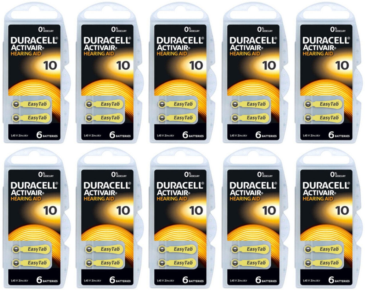 Duracell Size 10 Hearing Aid Batteries (60 Pack) Duracell Size 10 Hearing Aid Batteries (60 Pack)