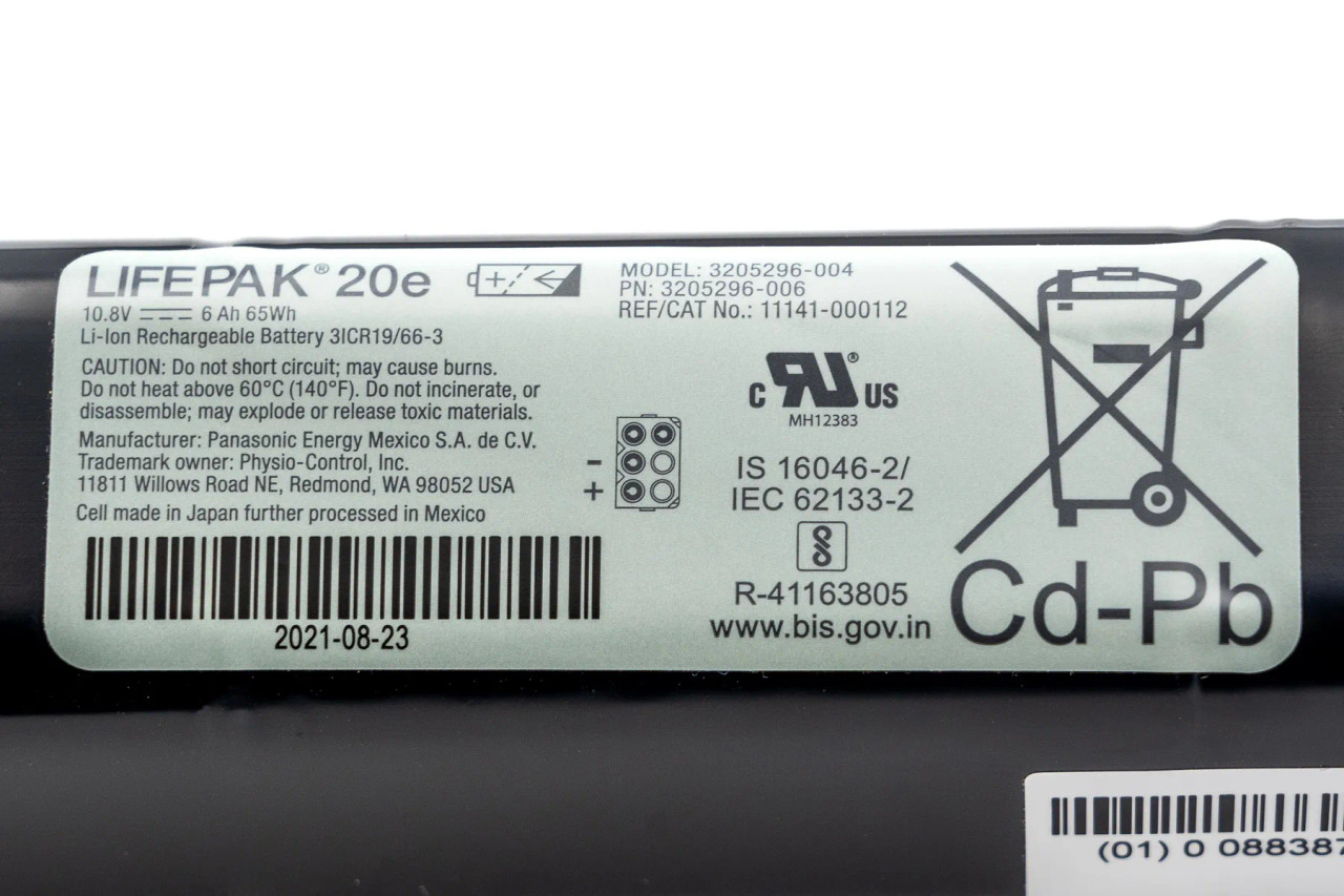 Physio-Control 11141-000112 LifePak Monitor Defibrillator Battery (OEM)