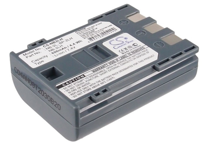 Batteria NB-2L Per Canon Compatibile – Li-ion 3.7V 1200mAh, Sostitutiva Per Fotocamere PowerShot, EOS E Videocamere