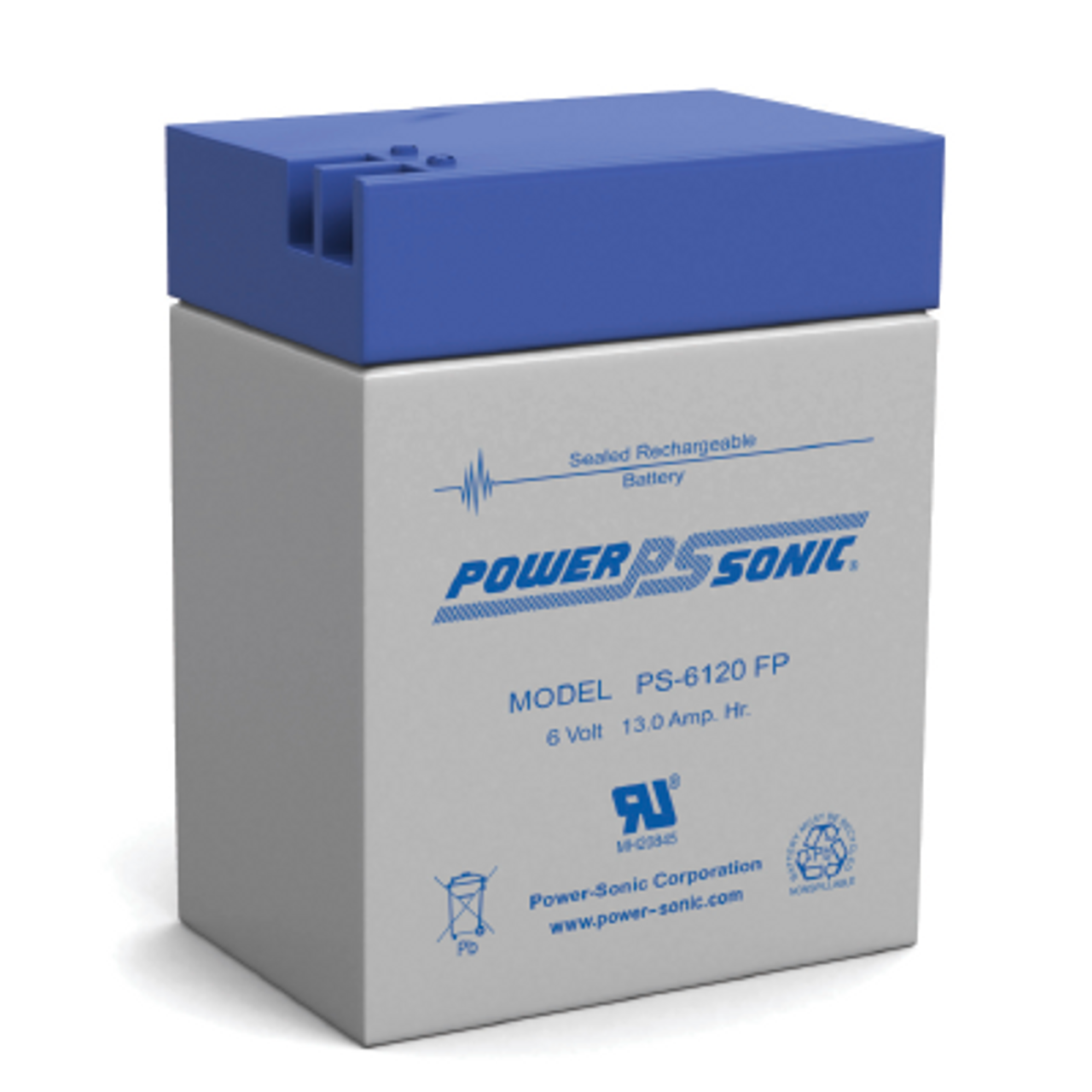 Power-Sonic PS-6120 FP Battery-6 Volt 13.0 Amp. Hr Sealed Rechargeable