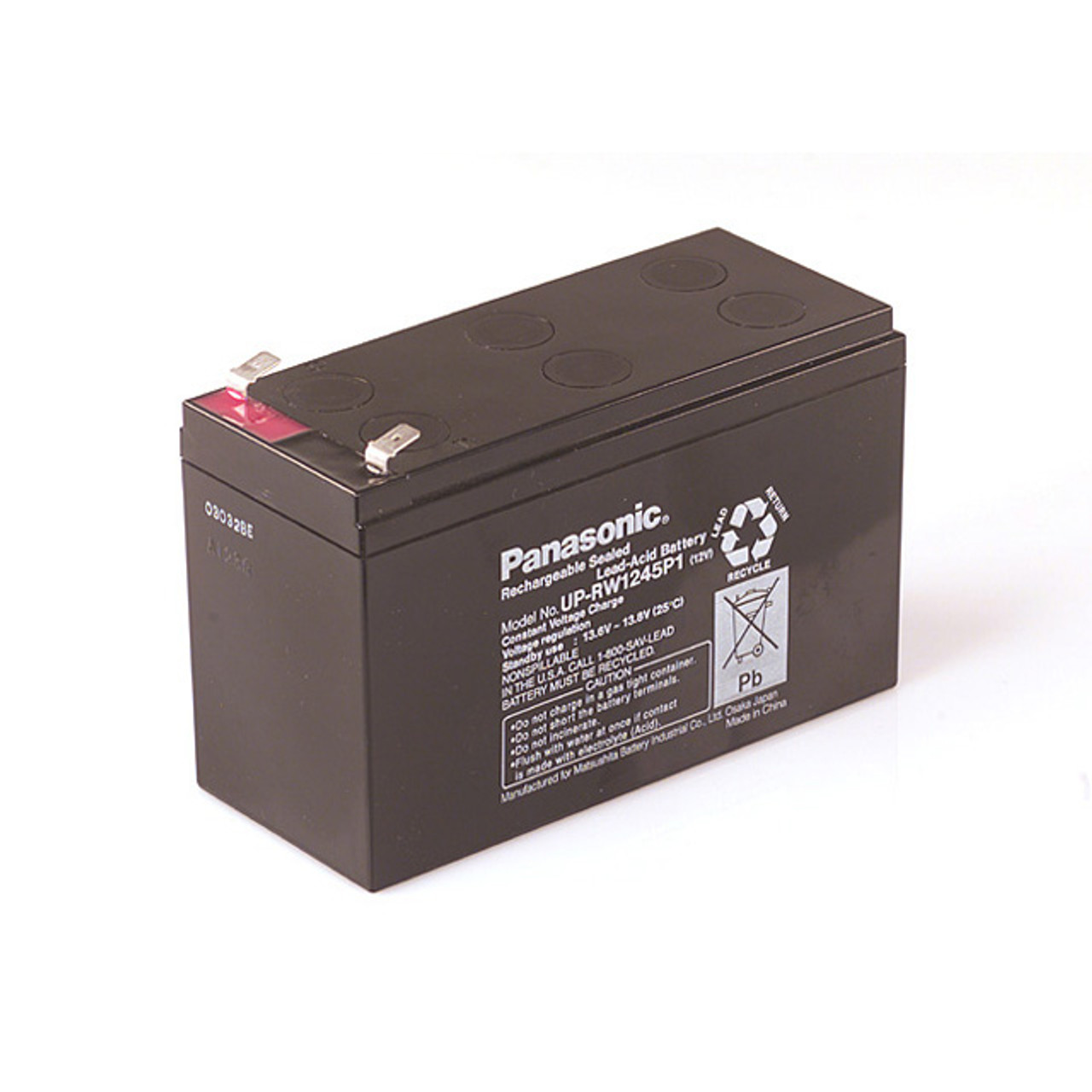 Panasonic UP-RW1245P1 Battery - 12V 9.0Ah Sealed Rechargeable, Replacement Batteries for LC-R129, LC-R129P, LC-R129P1, RBC-17, UP-RW1245P, UP-VW1245P1