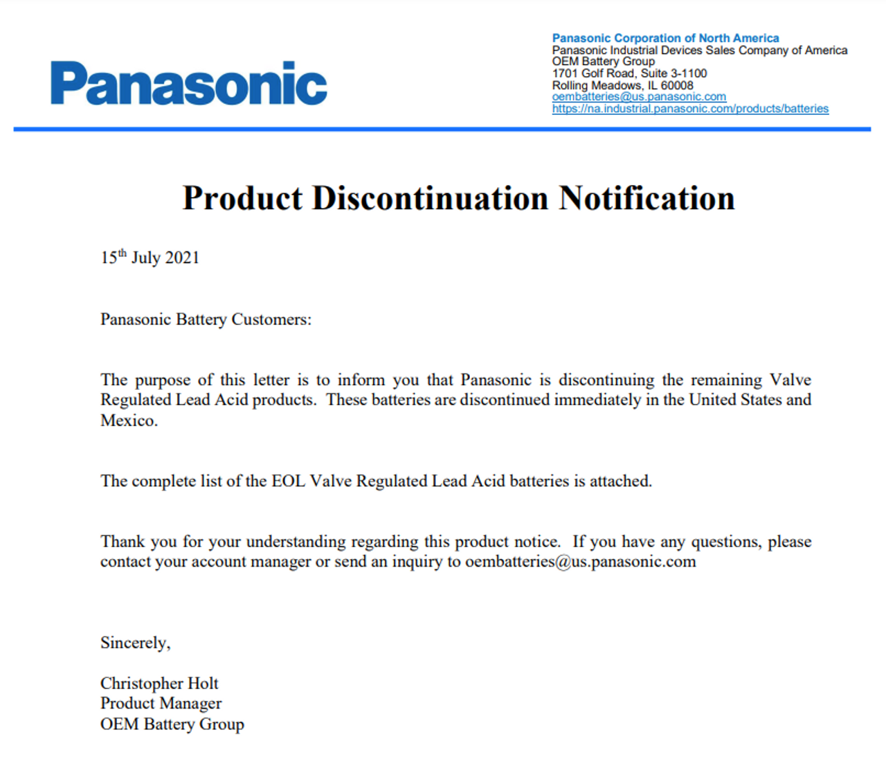 Panasonic LC-RA1212P1 Battery Replacement - 12V 12.0Ah AGM (.250" Tabs)