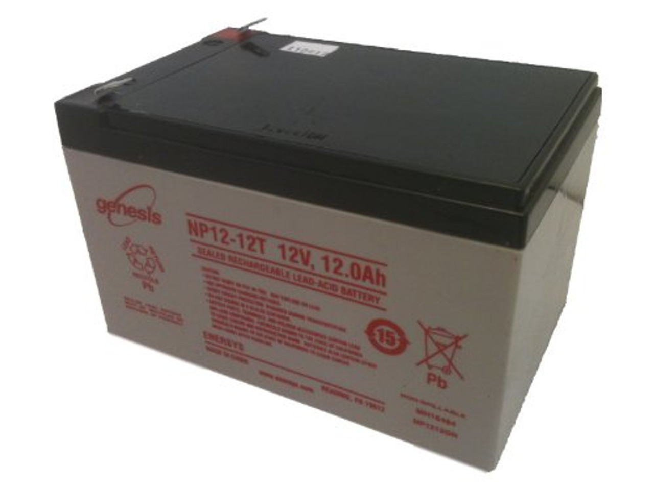 Enersys Genesis Yuasa NP12-12 / NP12-12T Battery - 12V 12.0Ah Sealed Rechargeable