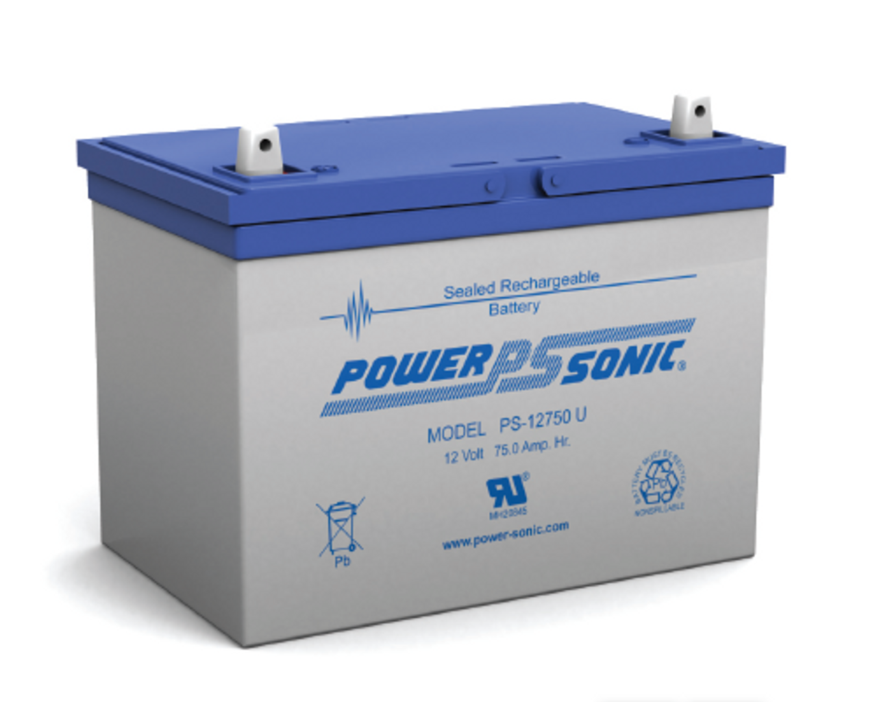Power-Sonic PS-12750 U Battery - 12V 75.0Ah Sealed Rechargeable, Replacement Batteries for GP-12750, GP12750, GPL-12750, GPL12750, PS-12750, PS-12750NB, PS12600, RBC-13, RBC-14