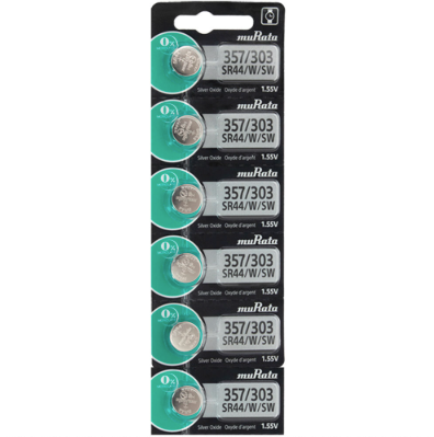 357 - 303 Battery by Sony muRata for Watch and Electronics (SR44W-SR44SW) - 5 Pieces