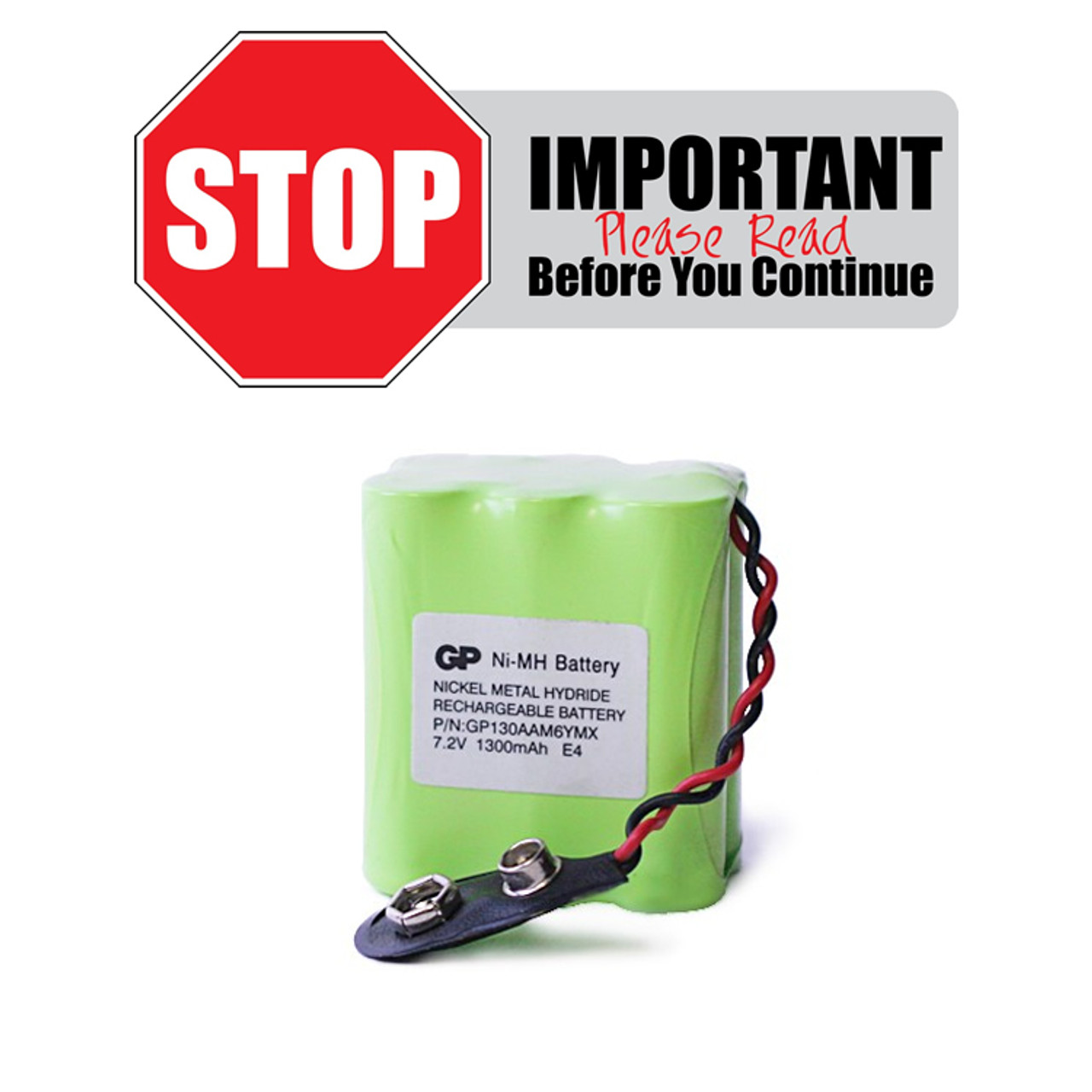 GP GP130AAM6YMX Battery for PowerMax Alarm - Security System