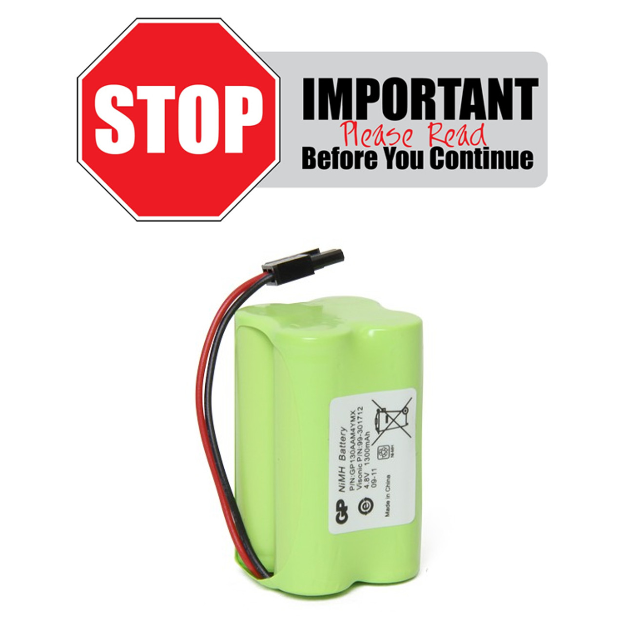 GP GP130AAM4YMX Battery for Alarm - Security System