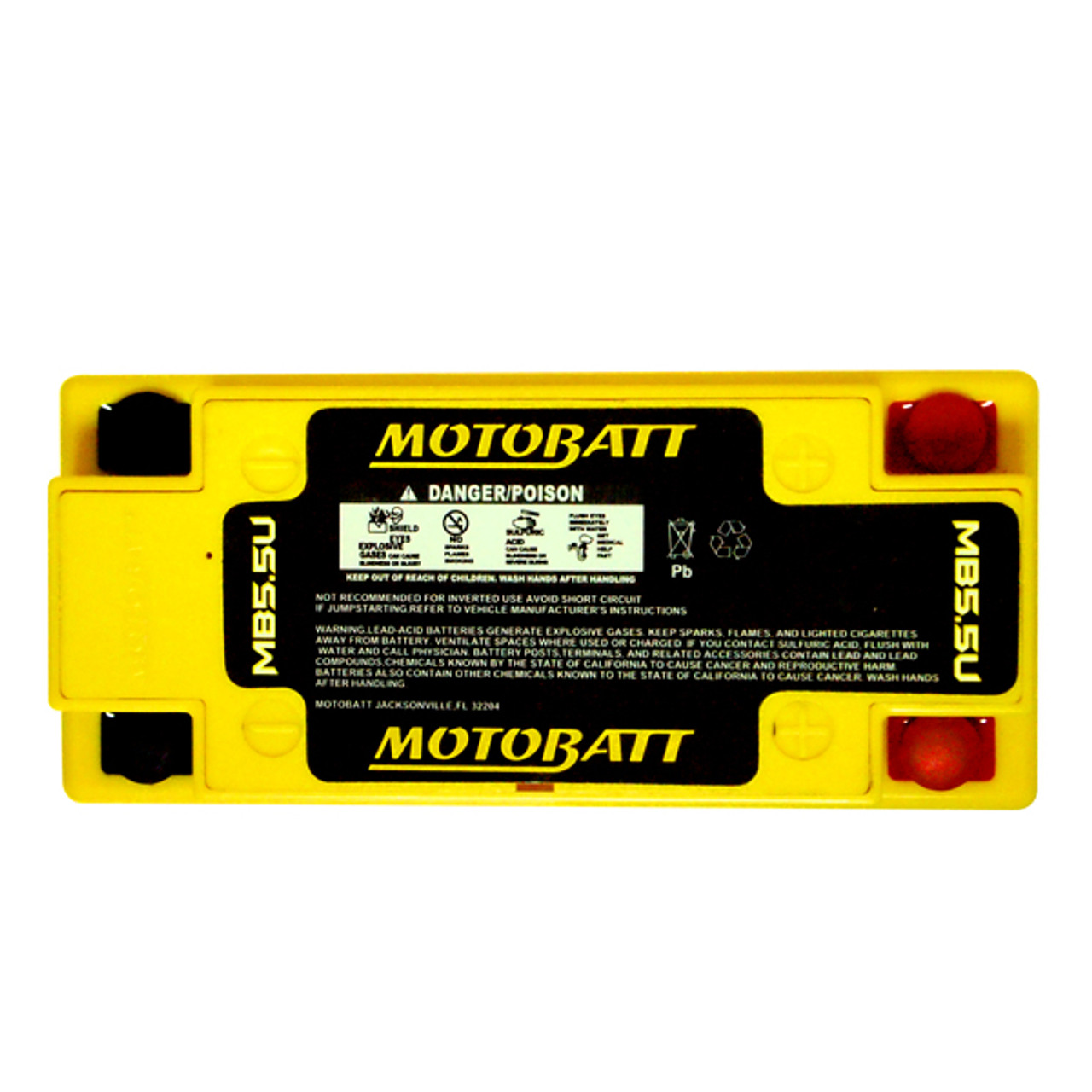 Motobatt MB5.5U Battery - AGM Sealed for Motorcycle - Powersport