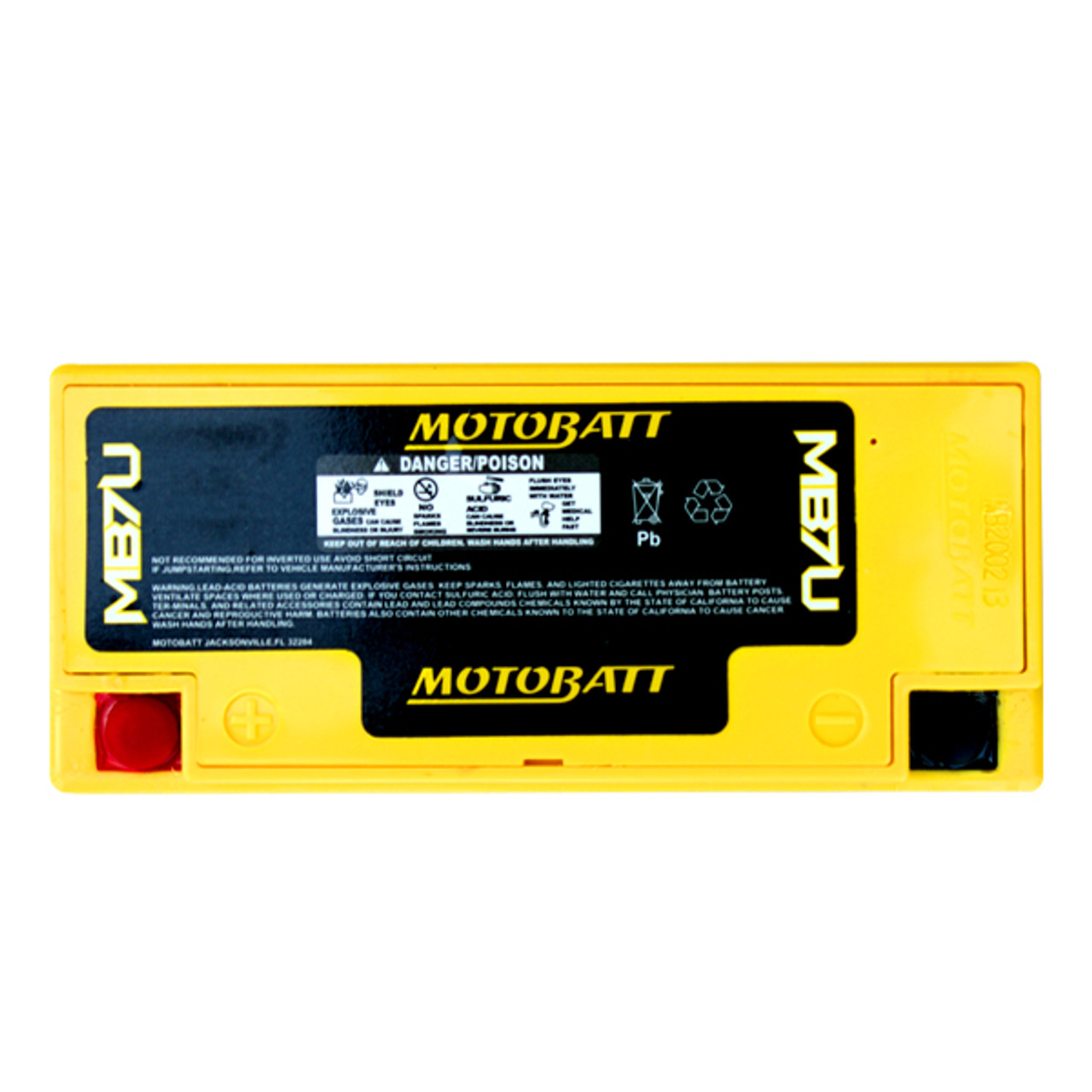 Motobatt MB7U Battery - AGM Sealed for Motorcycle - Powersport