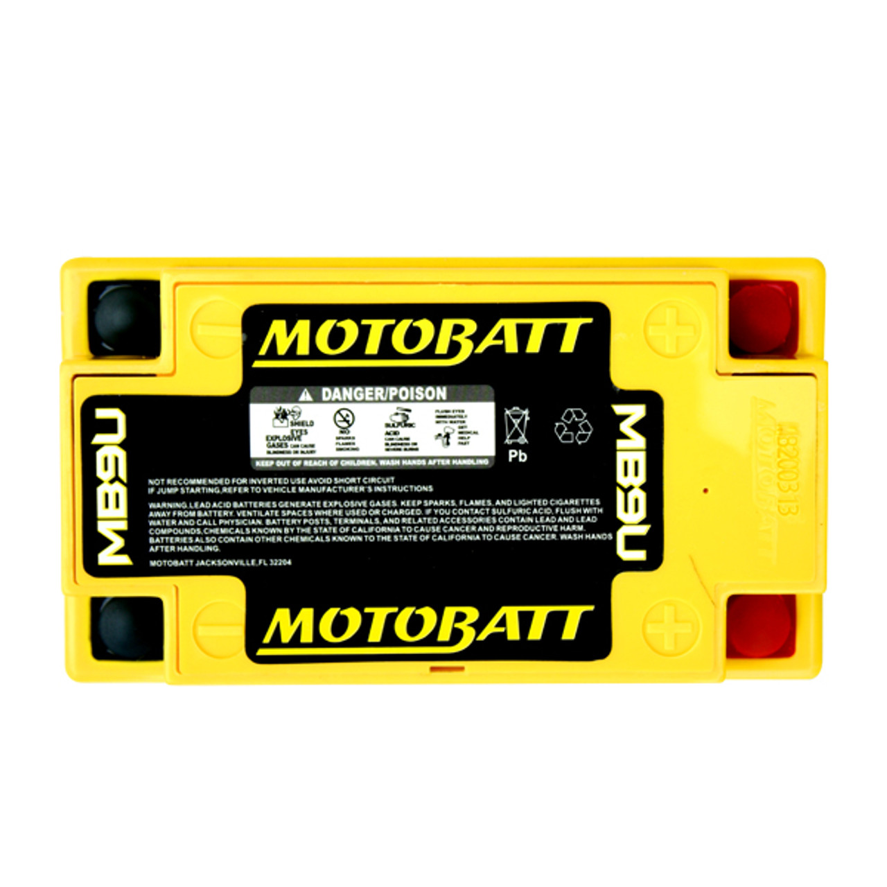 Motobatt MB9U Battery - AGM Sealed for Motorcycle - Powersport