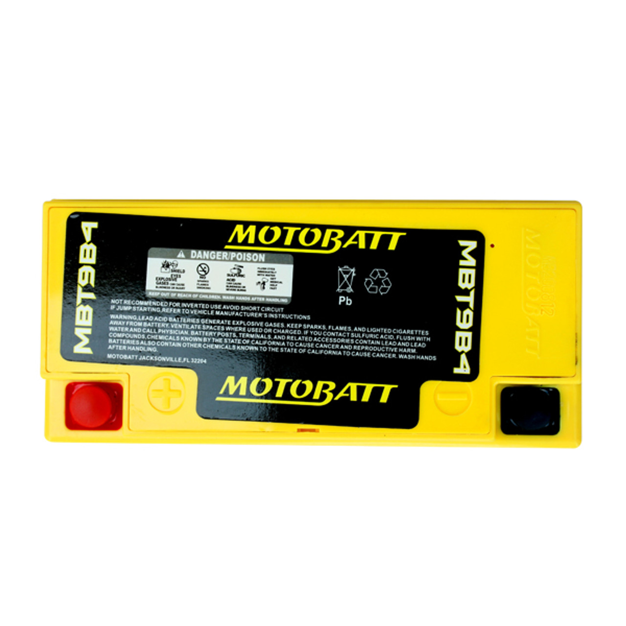 Motobatt MBT9B4 Battery - AGM Sealed for Motorcycle - Powersport